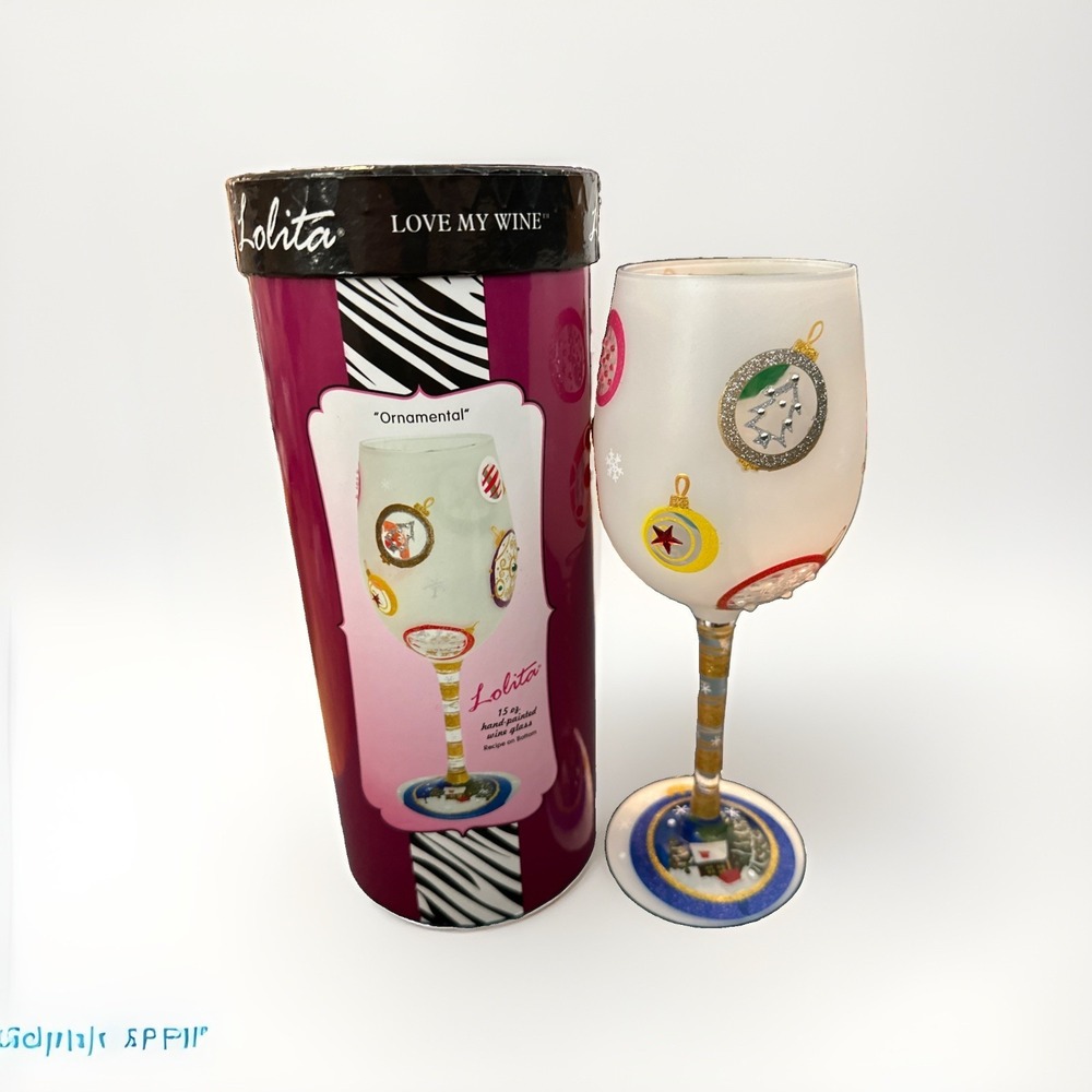 Lolita Wine Glass Hand painted Ornamental Christmas Wine Glass